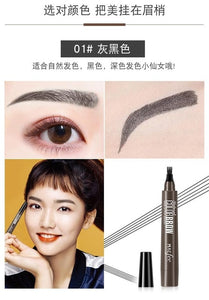 4 Points Microblading Tattoo Eyebrow Pen